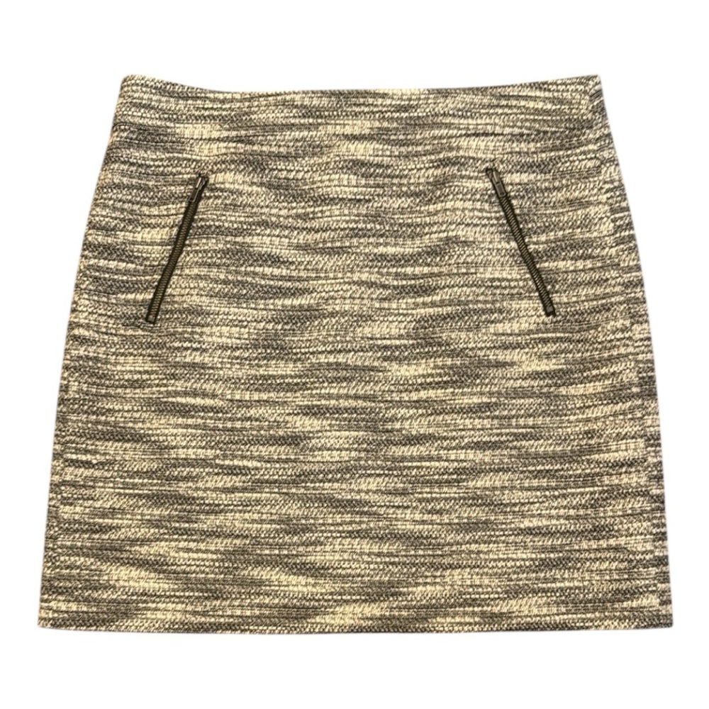 LOFT Black and White Tweed Pencil Skirt Size 8